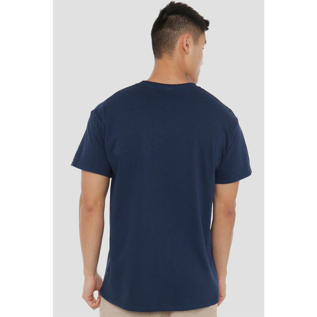 Navy - Side - Disney Mens Mickey Mouse Multicolour Name T-Shirt