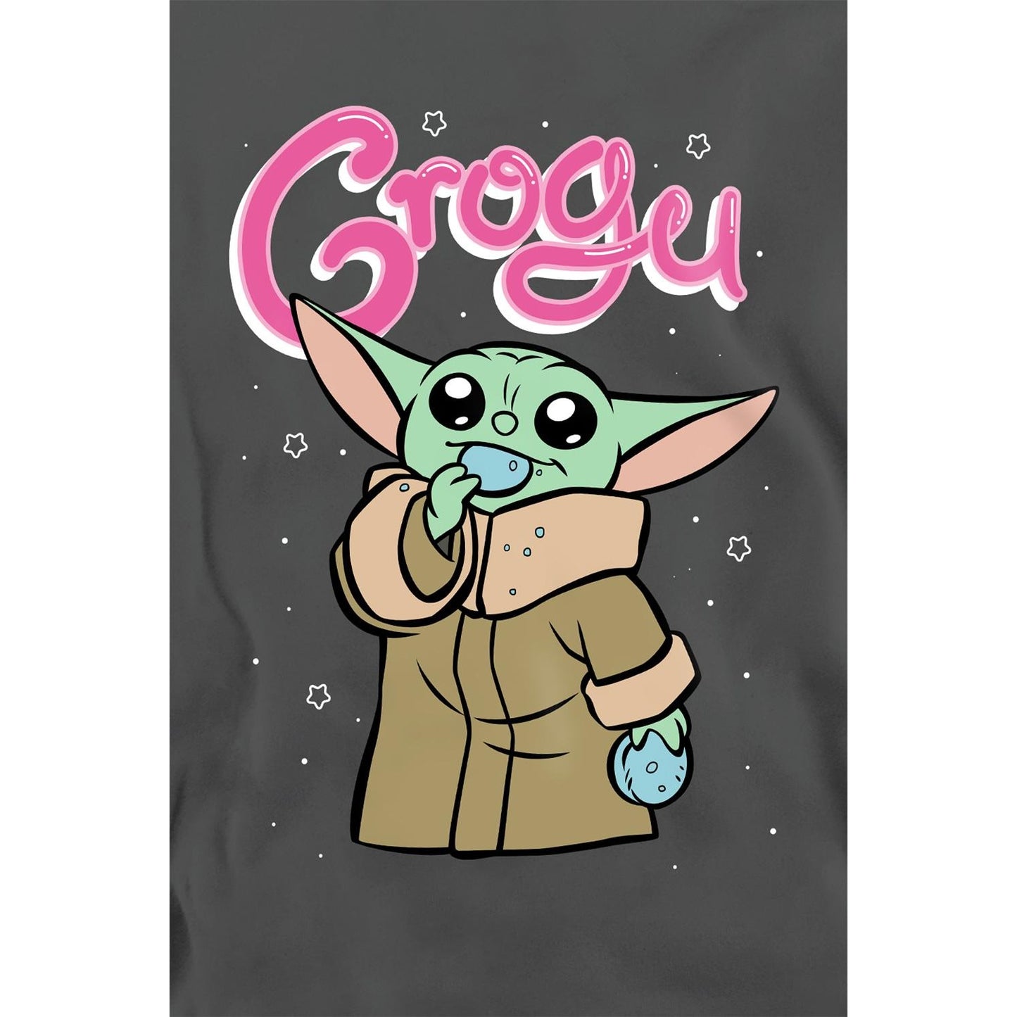 Charcoal - Lifestyle - Star Wars: The Mandalorian Unisex Adult Grogu Bubble Sweatshirt
