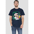 Navy - Back - Disney Mens Mickey Mouse Wreath Christmas T-Shirt
