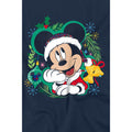 Navy - Lifestyle - Disney Mens Mickey Mouse Wreath Christmas T-Shirt