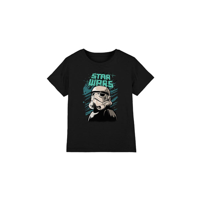 Black - Front - Star Wars Childrens-Kids Street Glare Stormtrooper T-Shirt
