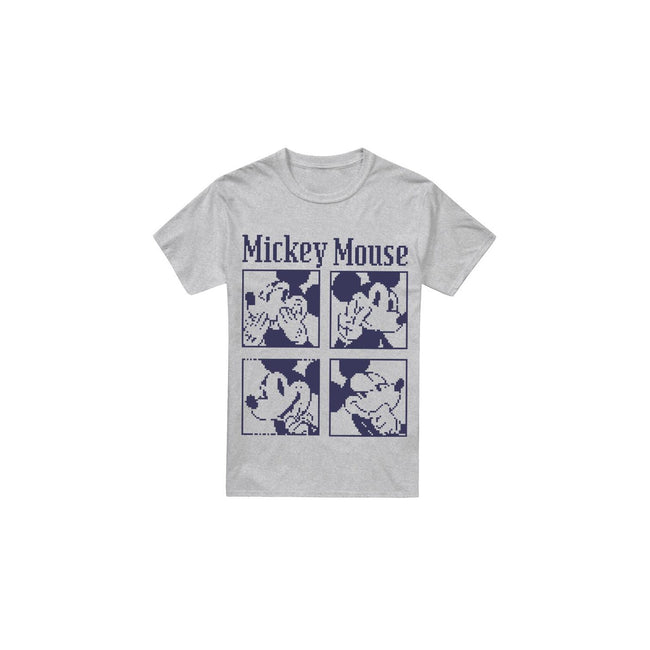 Sport Heather - Front - Disney Mens Mickey Mouse Pixelated T-Shirt