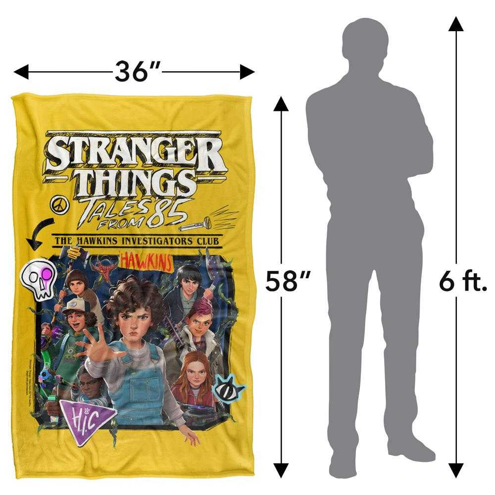 Multicoloured - Close up - Stranger Things: Tales from ´85 Group Poster Soft Touch Blanket
