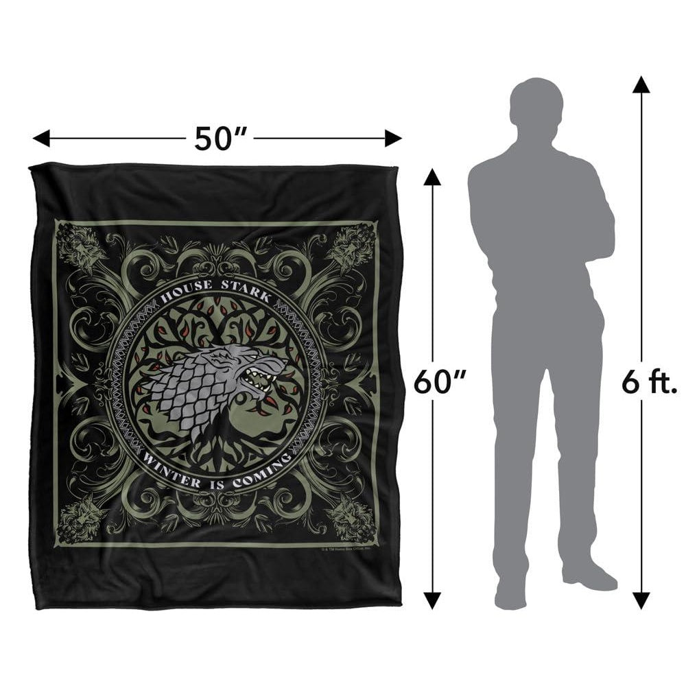 Multicoloured - Lifestyle - Game Of Thrones House Stark Polyester Soft Touch Blanket