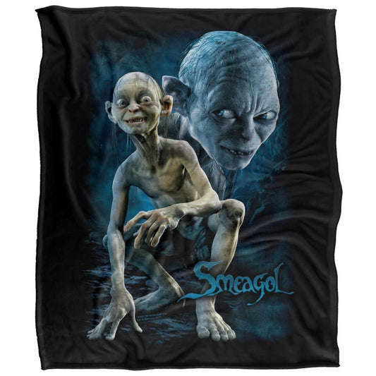 Black - Front - The Lord Of The Rings Gollum Supersoft Blanket