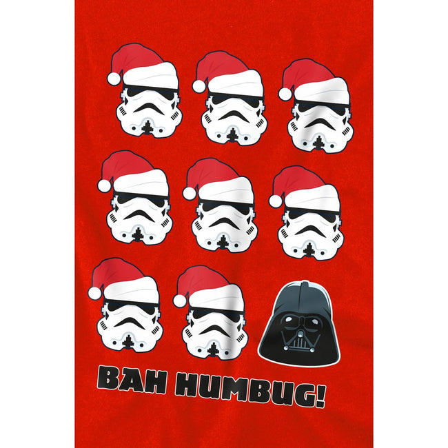 Red - Lifestyle - Star Wars Childrens-Kids Bah Humbug Stormtrooper Darth Vader T-Shirt
