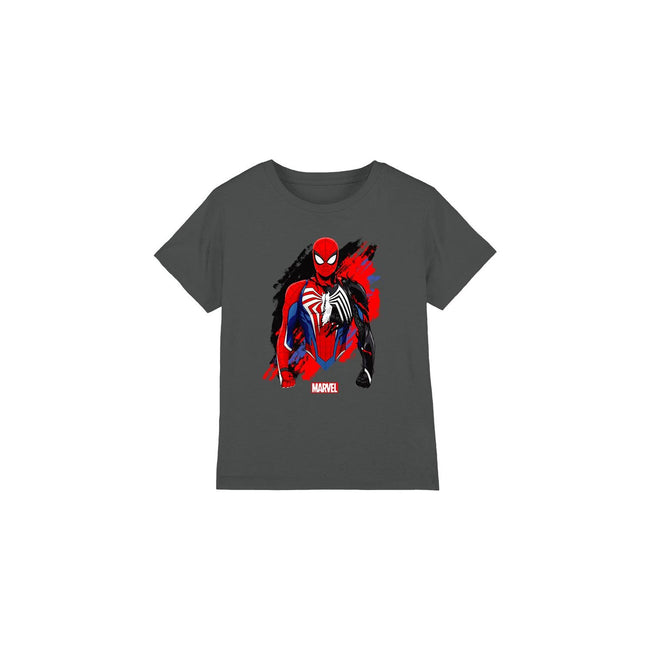 Charcoal - Front - Spider-Man Childrens-Kids Symbiote T-Shirt