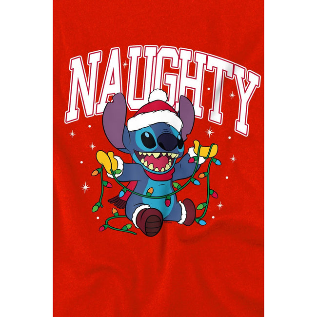 Red - Lifestyle - Lilo & Stitch Childrens-Kids Naughty Stitch Christmas Lights T-Shirt
