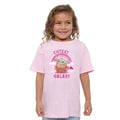 Pink - Side - Star Wars: The Mandalorian Childrens-Kids Cutest In The Galaxy Grogu T-Shirt