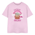 Pink - Front - Star Wars: The Mandalorian Childrens-Kids Cutest In The Galaxy Grogu T-Shirt