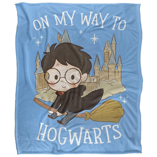 Multicoloured - Front - Harry Potter On My Way To Hogwarts Blanket