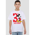 White - Back - Disney Childrens-Kids Mickey Mouse 3rd Birthday T-Shirt