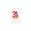 White - Front - Disney Childrens-Kids Mickey Mouse 3rd Birthday T-Shirt