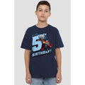Navy - Back - Thor Childrens-Kids 5th Birthday T-Shirt