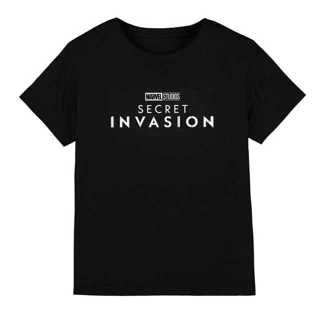 Black - Front - Marvel Childrens-Kids Secret Invasion Logo T-Shirt
