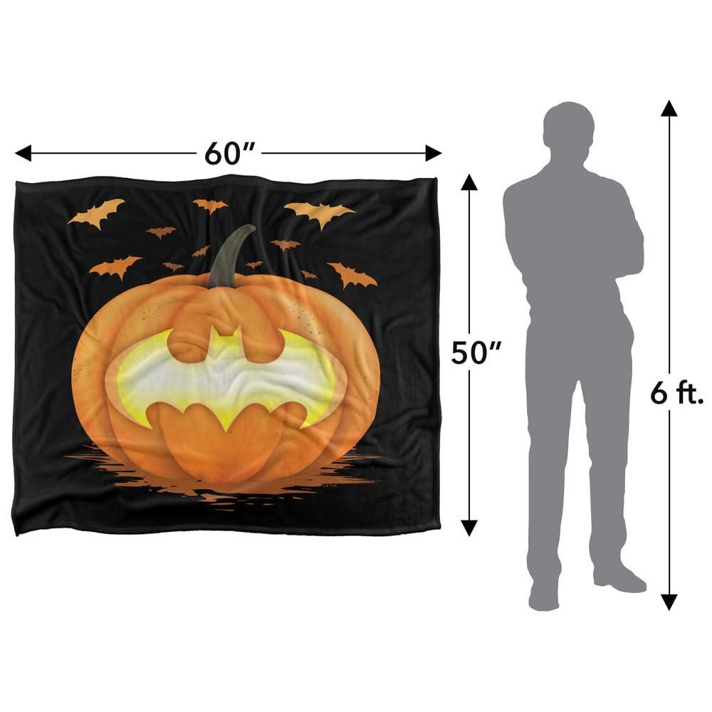 Multicoloured - Lifestyle - Batman Jack-o-Lantern Halloween Logo Blanket