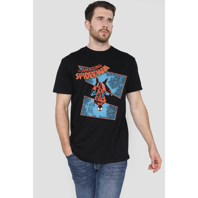 Black - Back - Spider-Man Mens Spidey Senses Tingling T-Shirt