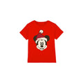 Red - Front - Disney Childrens-Kids Mickey Mouse Santa Face T-Shirt
