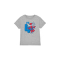 Sport Heather - Front - Spider-Man Childrens-Kids Cute Spidey 4th Birthday T-Shirt