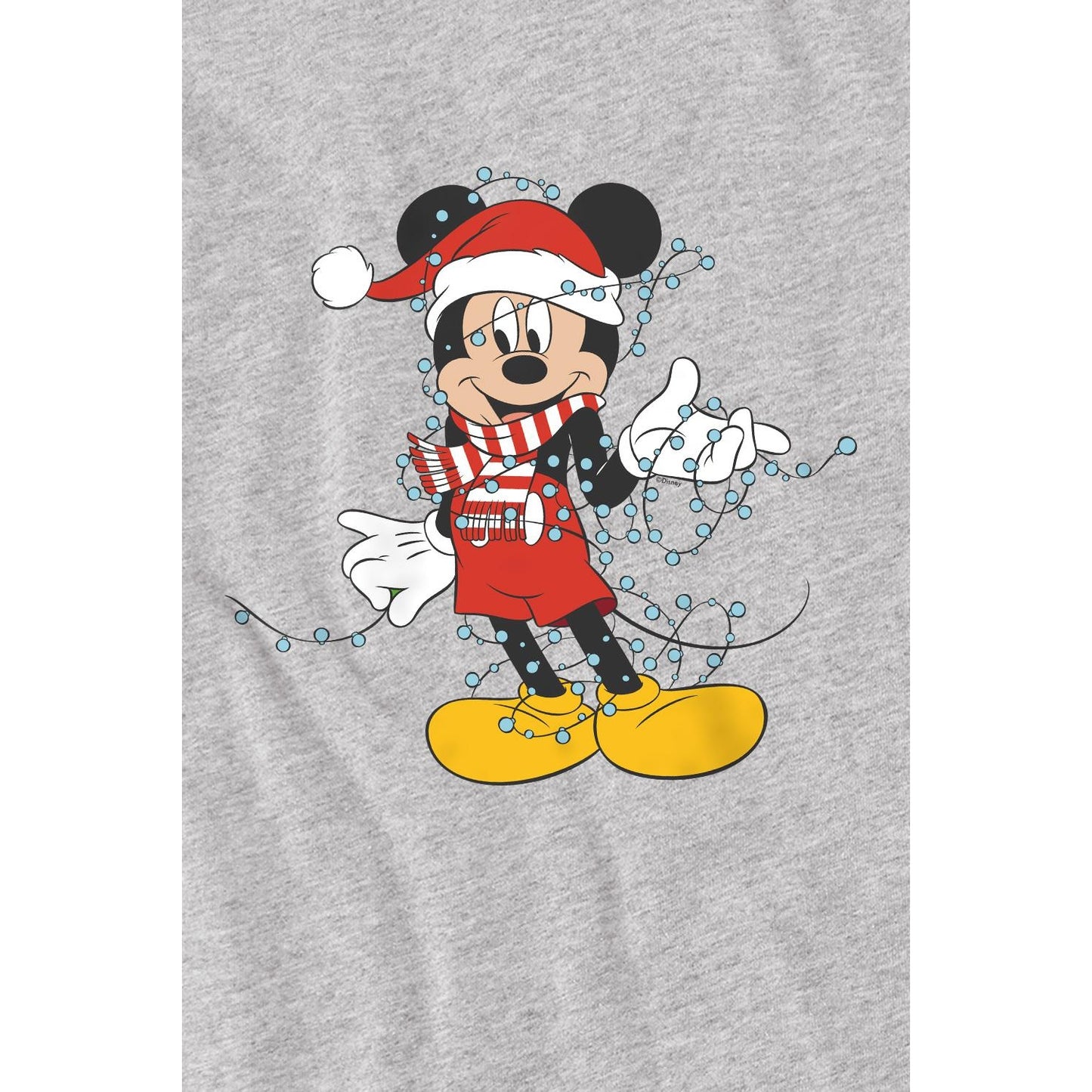 Sport Heather - Lifestyle - Disney Childrens-Kids Mickey Mouse Christmas Lights T-Shirt