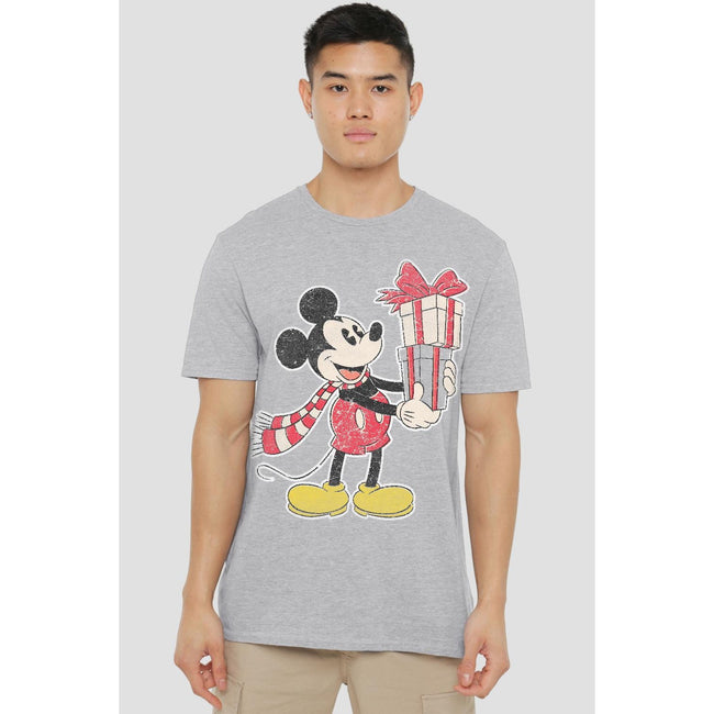 Sport Heather - Back - Disney Mens Mickey Mouse Present Christmas T-Shirt