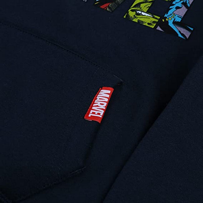 Navy - Side - Marvel Boys Characters Hoodie
