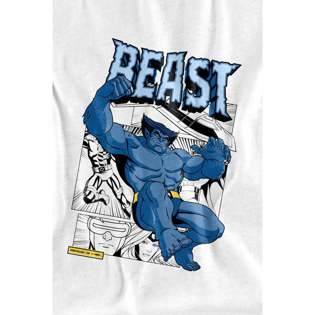 White - Lifestyle - Marvel Mens X-Men Beast Comic T-Shirt