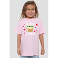 Pink - Back - Star Wars Childrens-Kids You Make My Heart Grogu T-Shirt