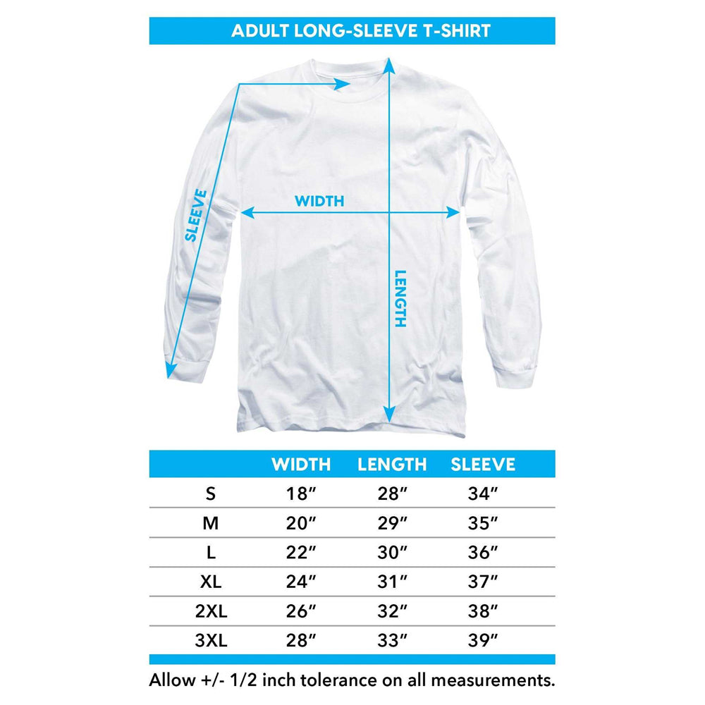 White - Lifestyle - Bob Ross Unisex Adult Face Long-Sleeved T-Shirt