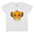 White-Orange - Front - The Lion King Girls Simba T-Shirt