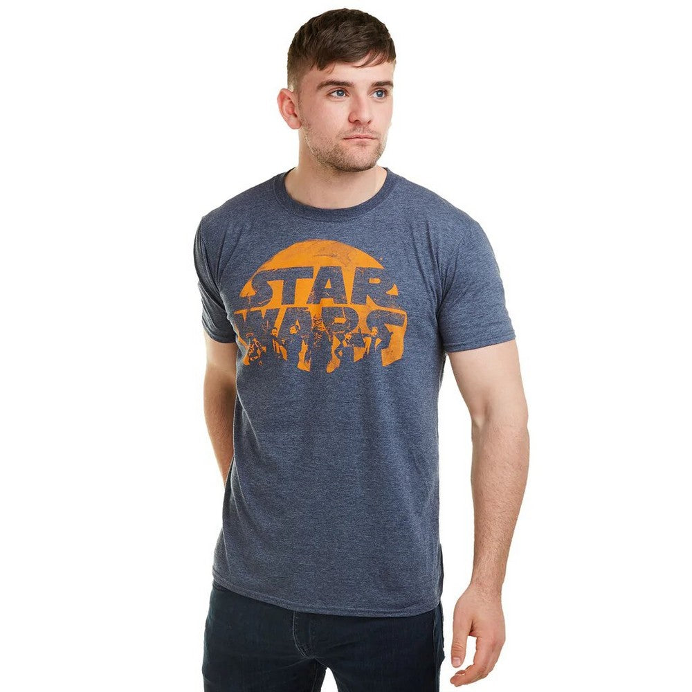 Heather Navy - Lifestyle - Star Wars Mens Sunset Cotton T-Shirt