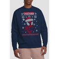 Navy - Back - Spider-Man Unisex Adult Snowflake Christmas Sweater Sweatshirt