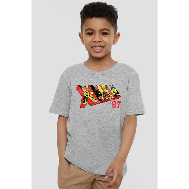 Sport Heather - Back - Marvel Childrens-Kids X-Men 97 Comic Logo T-Shirt