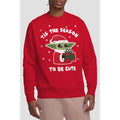 Red - Back - Star Wars: The Mandalorian Unisex Adult Tis The Christmas Season Grogu Sweatshirt