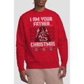 Red - Back - Star Wars Unisex Adult Father Christmas Darth Vader Fair Isle Sweatshirt