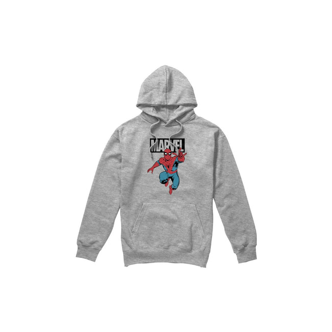 Sport Heather - Front - Marvel Mens Spider-Man Jump Hoodie
