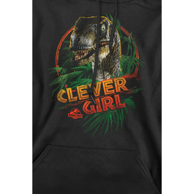 Black - Lifestyle - Jurassic Park Mens Clever Girl Hoodie