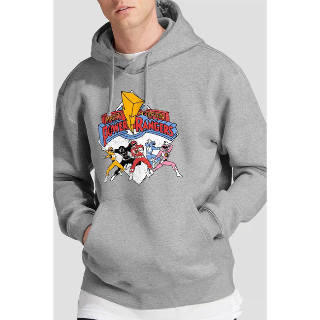 Sport Heather - Back - Power Rangers Mens Retro Rangers Hoodie