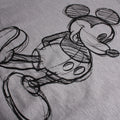 Sports Grey - Side - Disney Womens-Ladies Mickey Mouse Sketch Crop Sweatshirt
