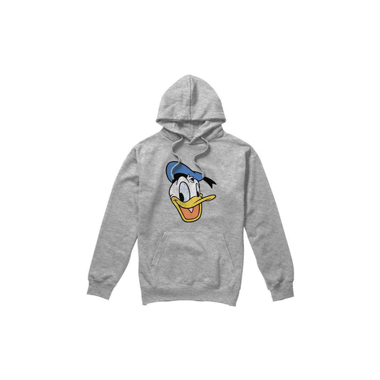 Sport Heather - Front - Disney Mens Donald Duck Vintage Face Hoodie