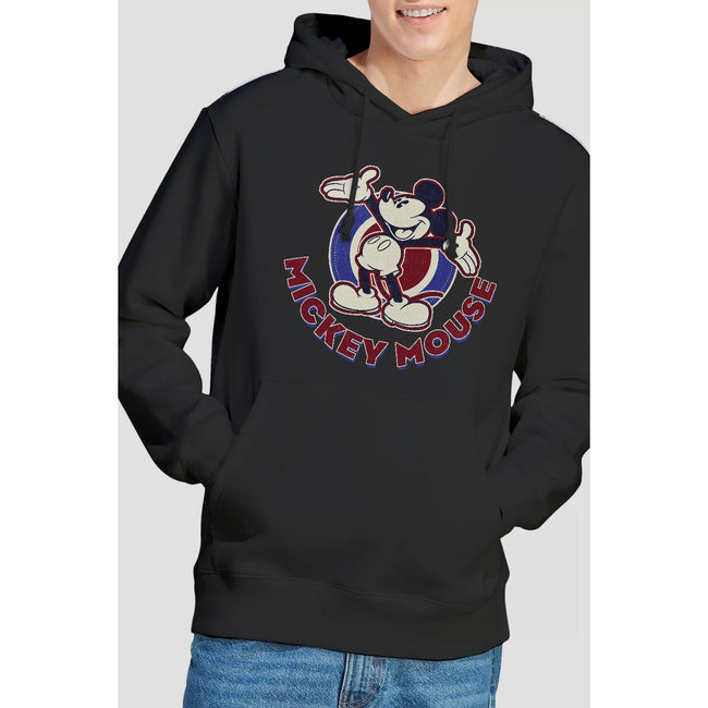 Black - Lifestyle - Disney Mens Americana Mickey Mouse Hoodie