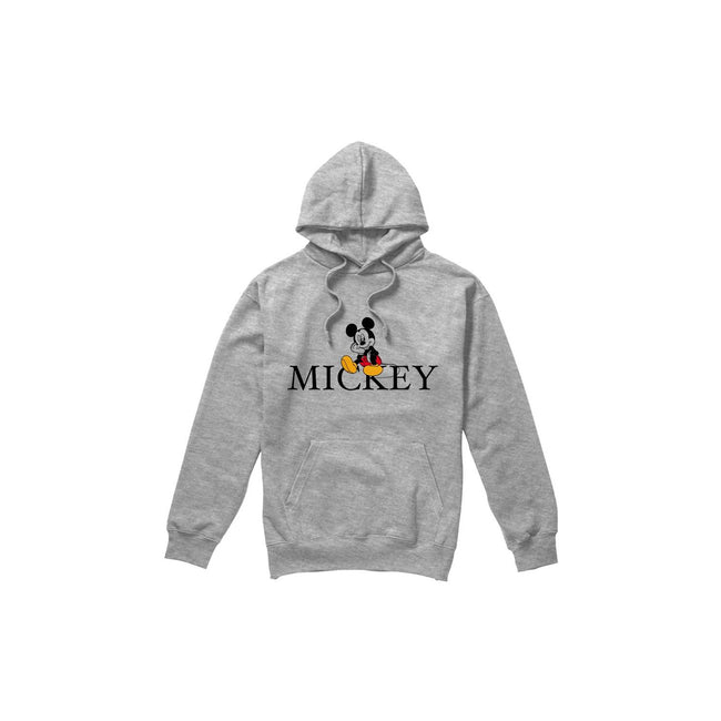 Sport Heather - Front - Disney Mens Mickey Mouse Classic Sitting Hoodie
