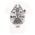 White - Front - Star Wars Mens Millennium Falcon T-Shirt