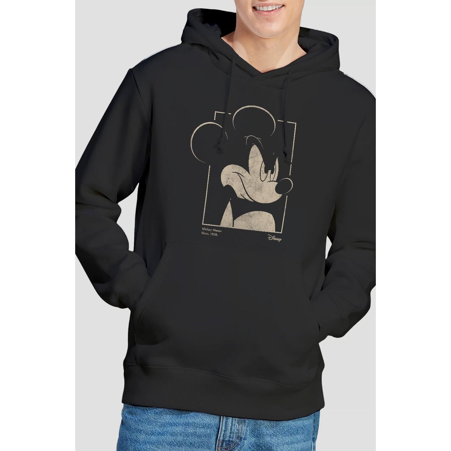 Black - Lifestyle - Disney Mens Mickey Mouse Portrait Hoodie