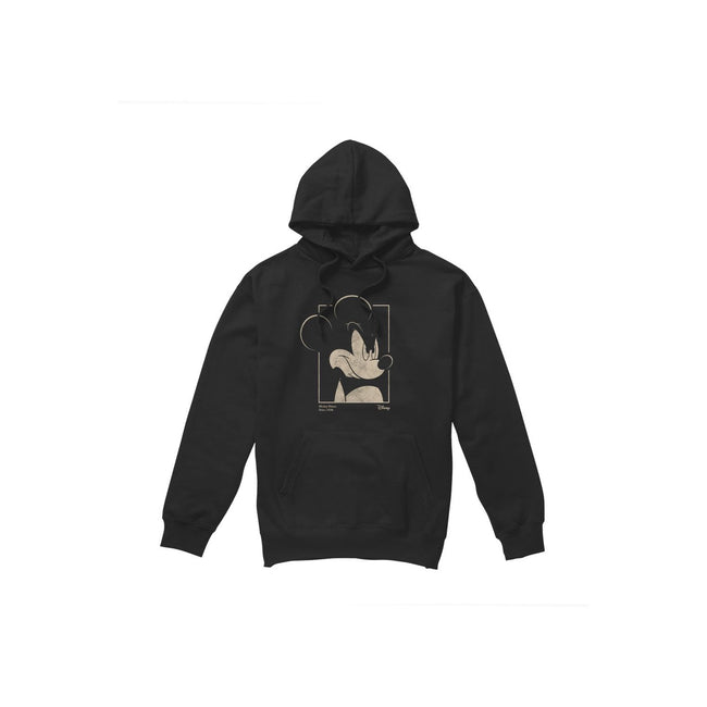 Black - Front - Disney Mens Mickey Mouse Portrait Hoodie