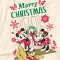 Natural - Back - Disney Mens Mickey & Minnie Mouse Wreath Christmas T-Shirt