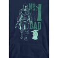 Navy - Side - Star Wars: The Mandalorian Mens No. 1 Dad Mando Hoodie