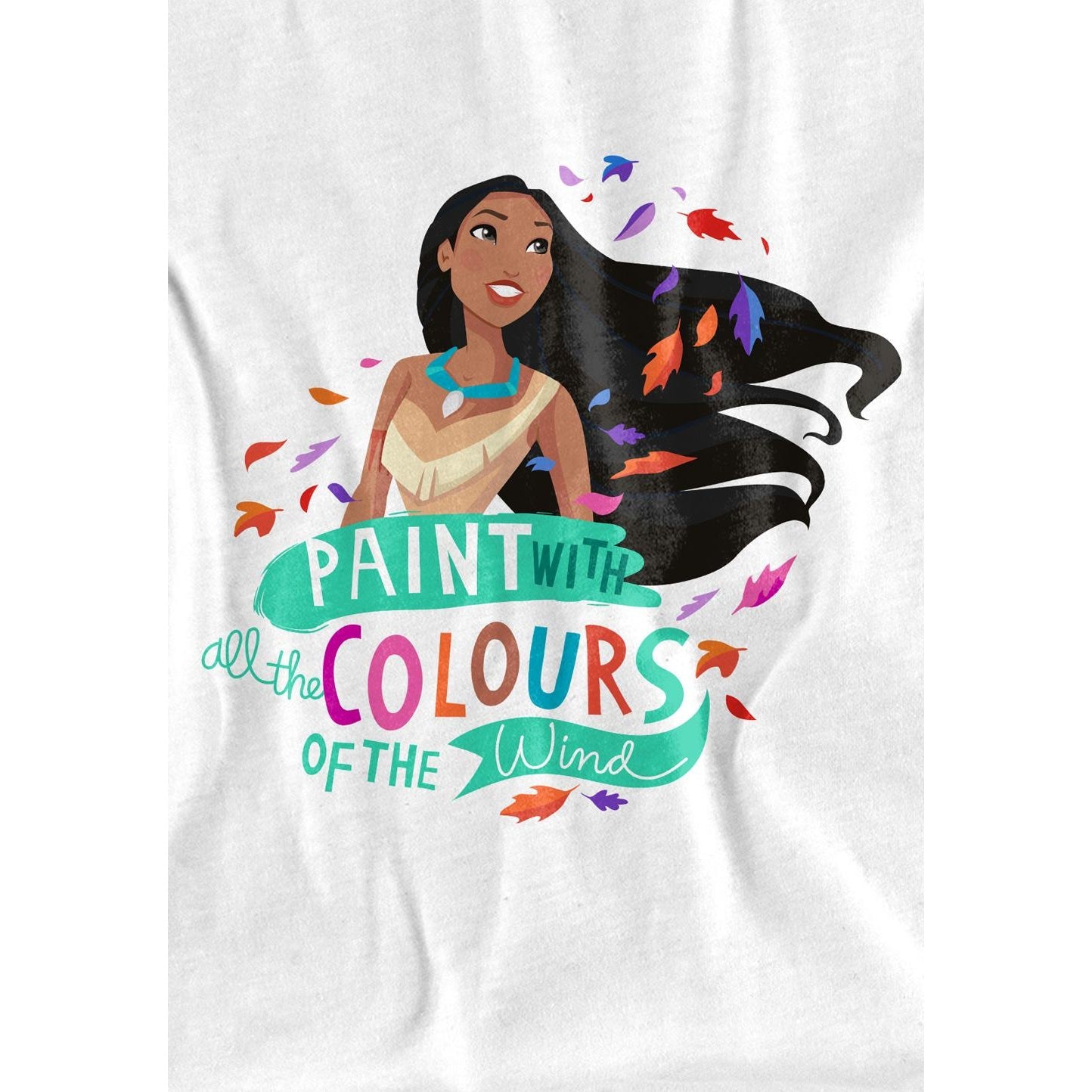 White - Lifestyle - Pocahontas Childrens-Kids Colours Of The Wind T-Shirt