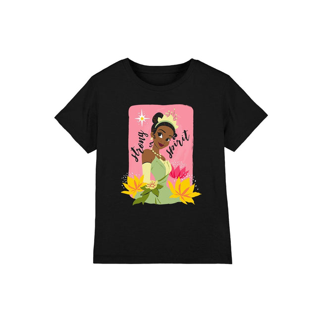 Black - Front - The Princess and the Frog Childrens-Kids Strong Spirit Tiana T-Shirt