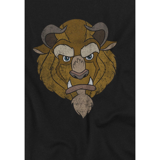 Black - Side - Beauty And The Beast Childrens-Kids Beast Head T-Shirt
